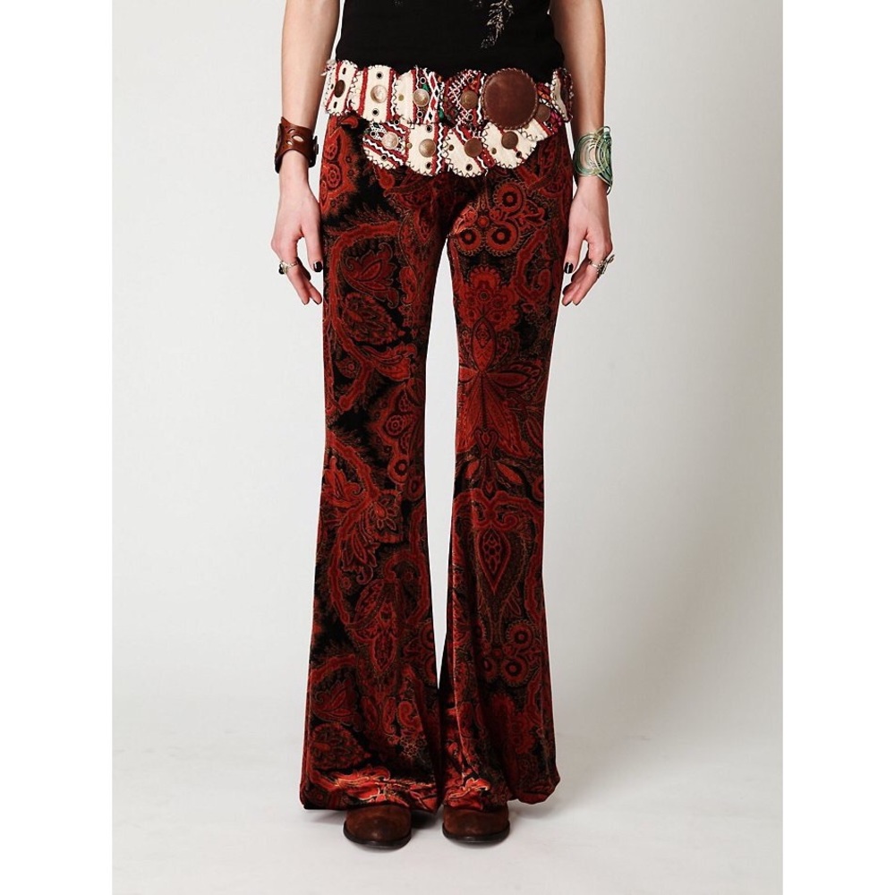 Free People Velvet Royal Bell Bottom